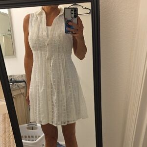 Maison Jules White Textured Mini Dress